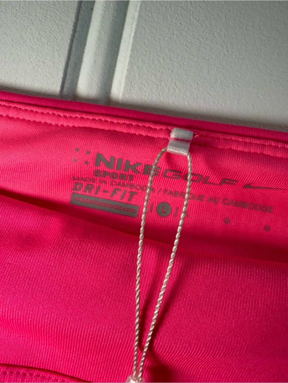 Nike Golf Dri-FIT Sport Knit Mini Golf Skirt 586842 Athletic Large Pink NEW
